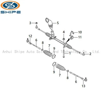 GEAR KEMUDI MEKANIS DENGAN TIE ROD J69 UNTUK CHERY TIGGO 2 TIGGO 3X