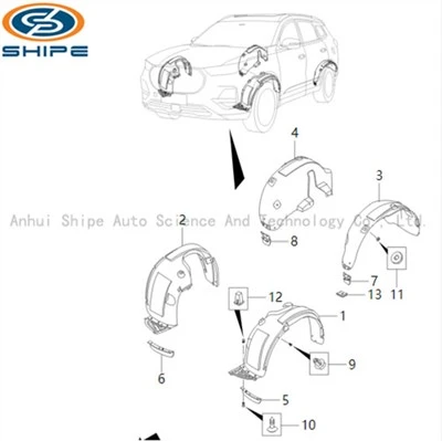 T1A T1D T18 LENGKUNG RODA DAN PENJAGA FENDER UNTUK CHERY TIGGO8 TIGGO8 PRO